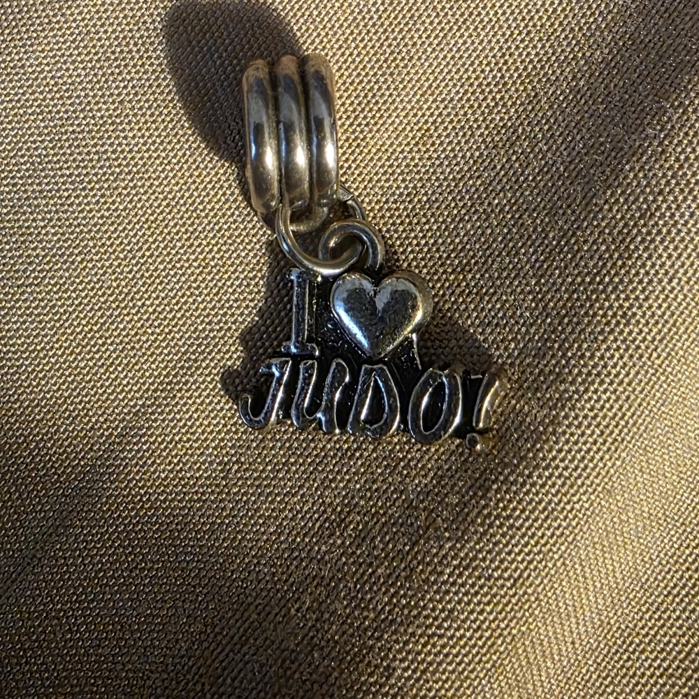 I ♥ JUDO Silver Charm Pendant